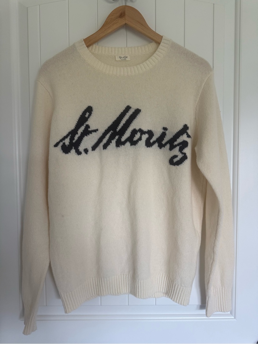 Brandy Melville John Galt St. Moritz Wool Blend Cream Knit Oversized Sweater OS - Picture 3 of 9